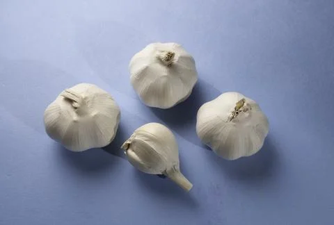 Fresh garlic on the table Foto stock