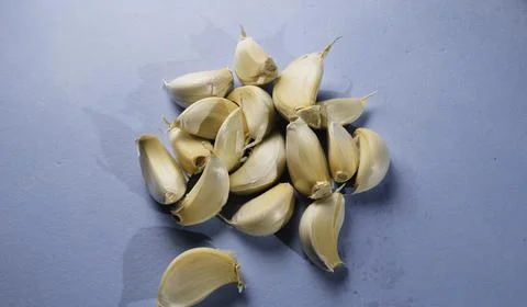 Fresh garlic on the table Stock-Fotos