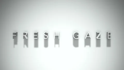 Fresh gaze 3D title animation with shadows on a white background Stock Footage 297800569