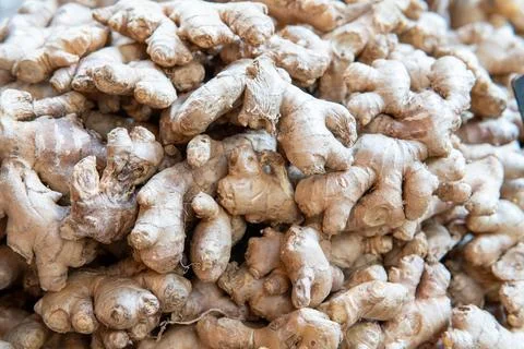 Fresh Ginger Close Up Stock Photos