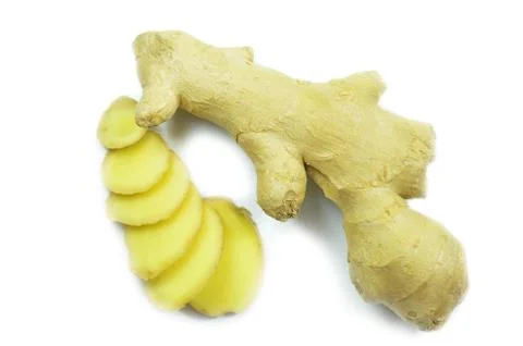 Fresh ginger isolate Stock Photos