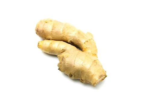 Fresh ginger root isolated on white background. Food and healthy concept Stock Photos