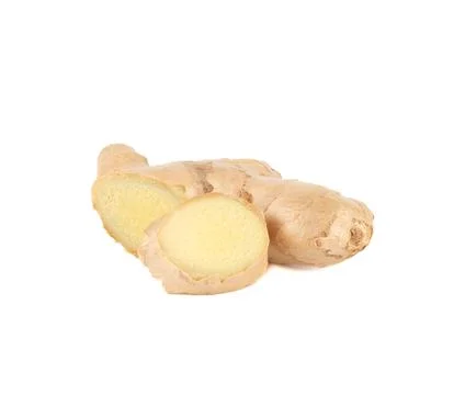 Fresh ginger root isolated on white background. Foto stock