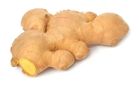 Fresh ginger root isolated on white background Foto stock