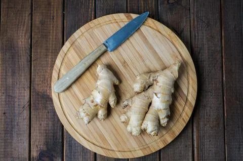 Fresh ginger root Stock Photos
