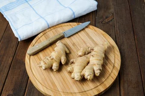 Fresh ginger root Stock Photos