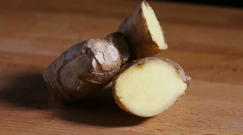 Fresh ginger root rotating Stock-Footage 55725226