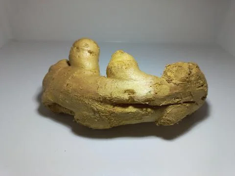 Fresh Ginger Root on White Background 스톡 사진