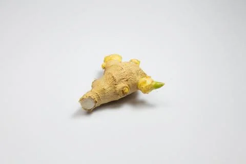 Fresh ginger on a white background Stock Photos