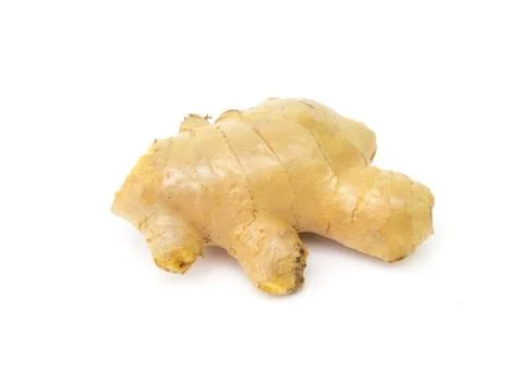 Fresh ginger on white background Stock Photos