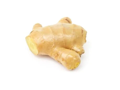 Fresh ginger on white background Stock Photos