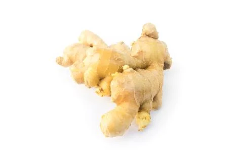 Fresh ginger on white background Stock Photos