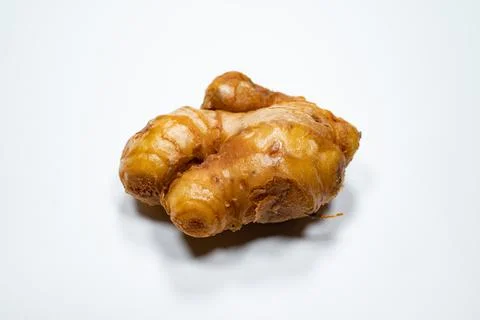 Fresh ginger on white background Stock Photos