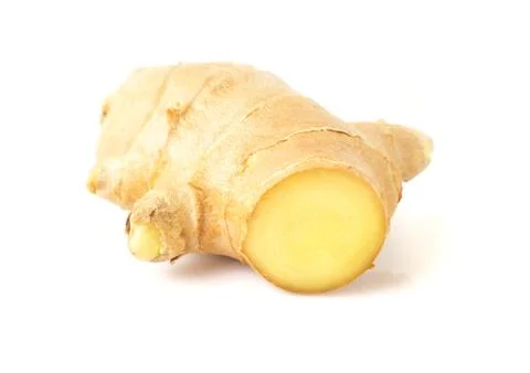 Fresh ginger on white background,raw material for cooking Stock Photos
