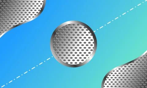 Fresh Gradient Silver Metallic Background Modern Stock Illustration