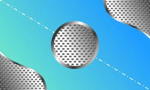 Fresh Gradient Silver Metallic Background Modern Illustrazione stock