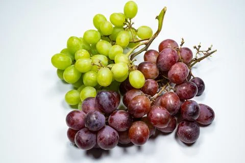 Fresh grape on white background Stock Photos