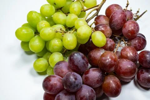 Fresh grape on white background Stock Photos