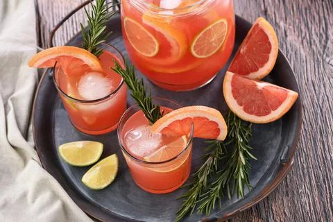 Fresh grapefruit cocktail. Stock Photos