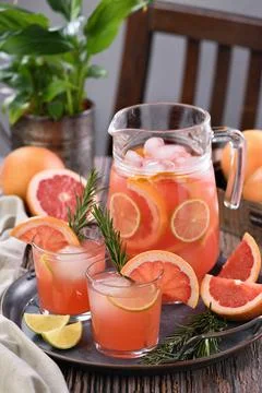 Fresh grapefruit cocktail. Stock Photos