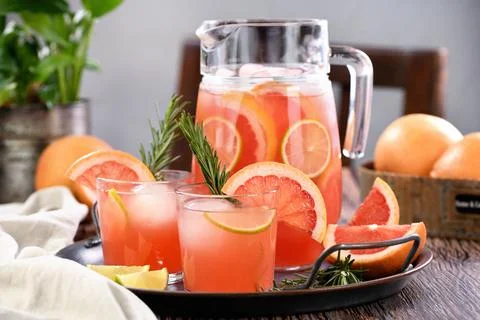 Fresh grapefruit cocktail. Stock Photos