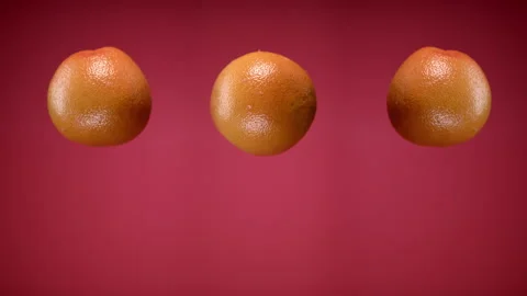 Fresh Grapefruits Tossed Up Simultaneously Flying Hanging In The Air And Falling Stock Footage 137317318