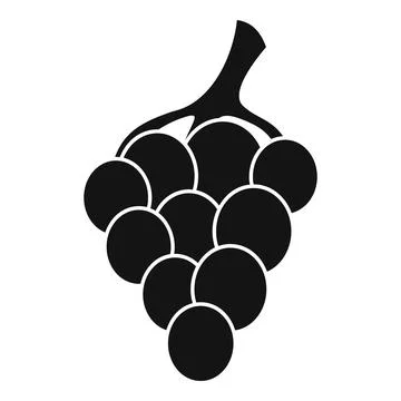 Fresh grapes icon, simple style Stock Illustration