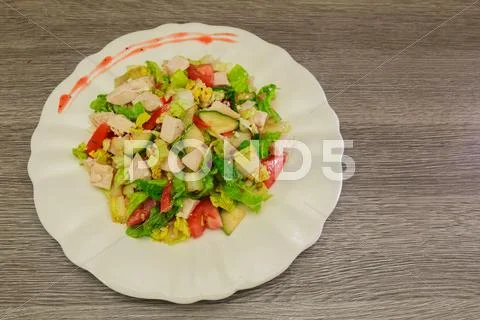 Fresh Greek Salad In A Bowl