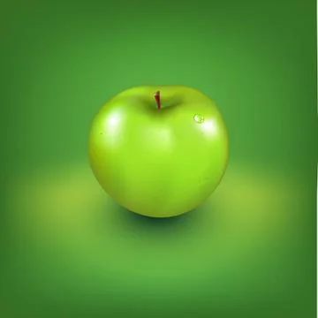 Fresh green apple Stock Illustration