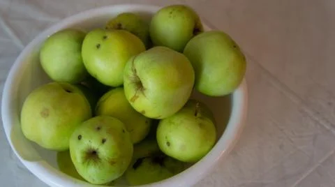 Fresh green apples background Stock Photos