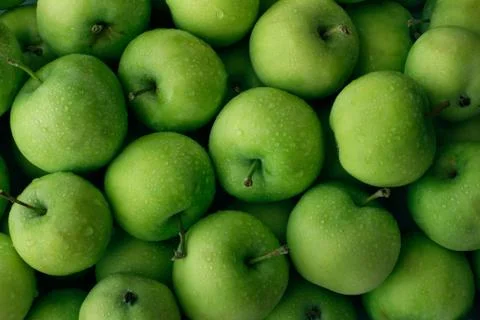 Fresh green apples -  source of vitamins  Stock Photos