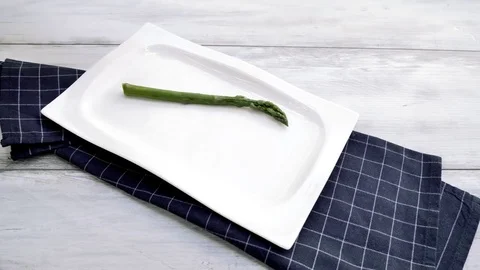 Fresh green asparagus Stock Footage 76988456
