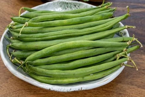 Fresh green beans, nutrient-dense legumes with green pods, crisp texture, f.. Stock Photos