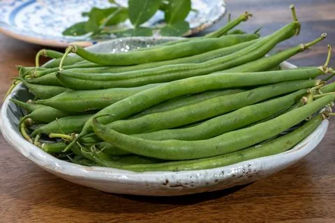 Fresh green beans, nutrient-dense legumes with green pods, crisp texture, f.. Stock Photos