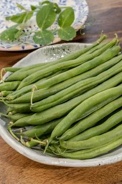 Fresh green beans, nutrient-dense legumes with green pods, crisp texture, f.. Stock Photos