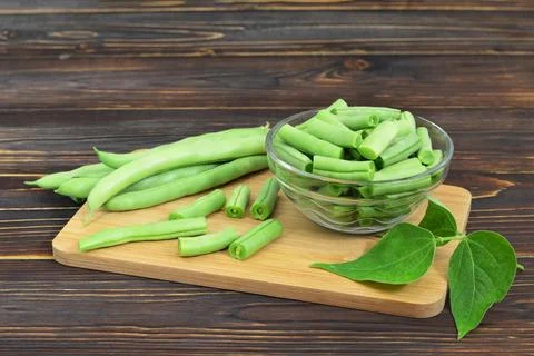 Fresh green beans Stock Photos