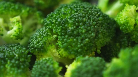 Fresh Green Broccoli Stock Footage 138310650
