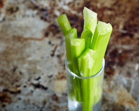 Fresh green celery stems Stock Photos