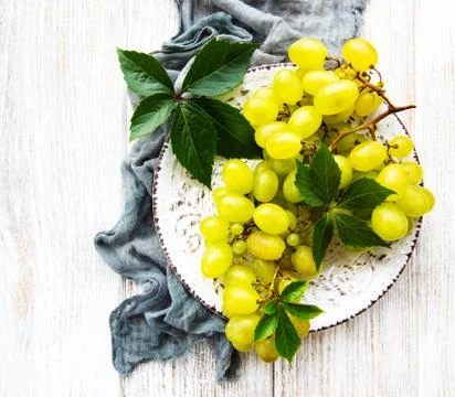 Fresh green grape Stock Photos