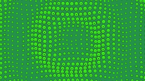 Fresh Green Halftone Dot Matrix Center Pulse Animation Stock Footage 344773507