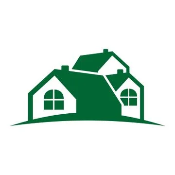 Fresh Green Home Group Stock Illustration