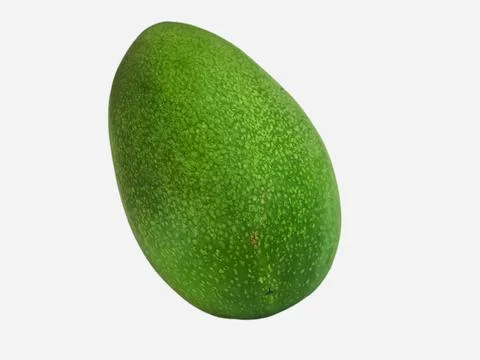 Fresh green honey mango isolate on white background Stock Photos