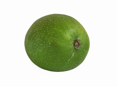 Fresh green honey mango isolate on white background Stock Photos