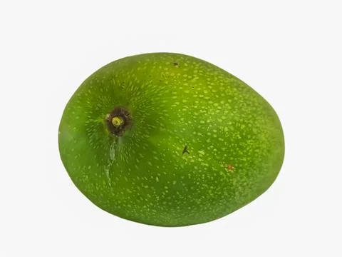 Fresh green honey mango isolate on white background Stock Photos