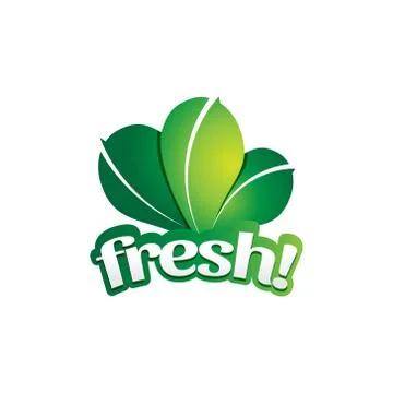 Fresh Green Leaf Vegetable Logo Symbol Icon Stock Illustration
