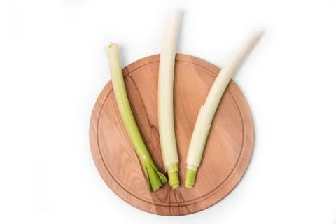 Fresh green leek Stock Photos