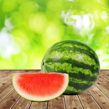 Fresh green melon Stock Photos