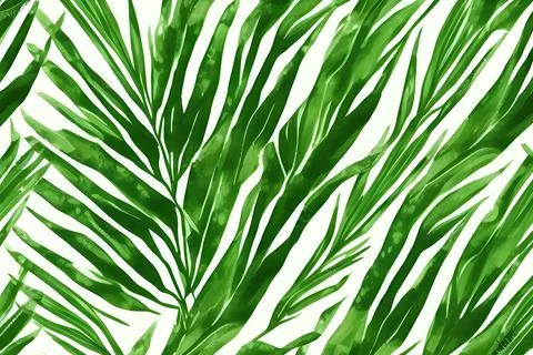 Fresh green palm leaf pattern background Stock Illustration
