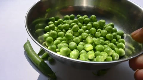Fresh green pea on white background. 動画素材 264022061