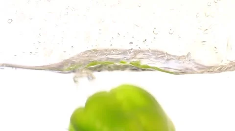 Fresh green pepper 스톡 동영상 8607924